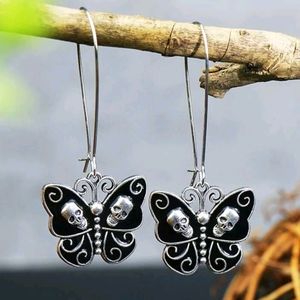Skull Butterfly Earrings